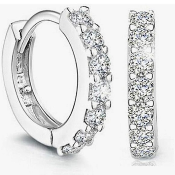 Jewelry - 925 Sterling Silver Hoop Earrings for Women | Small Zirconia